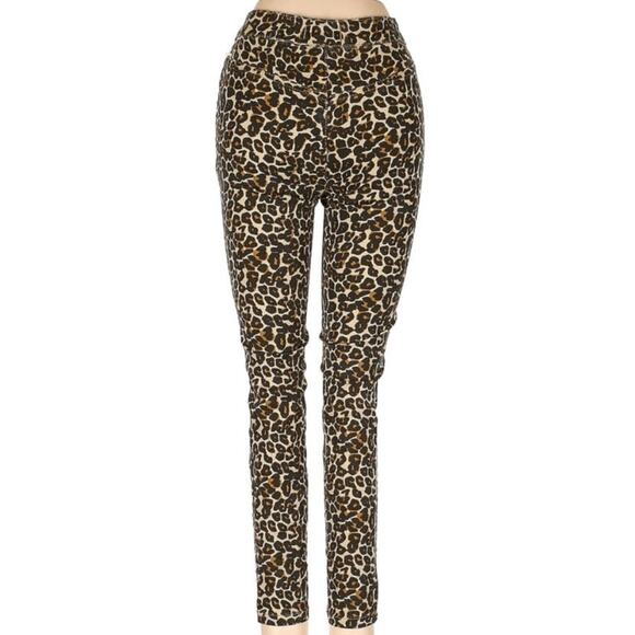 Free People Leopard Cheetah Size 24 Skinny Jeans - Picture 4 of 5